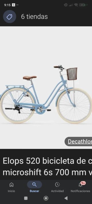 Bicicleta de paseo azul