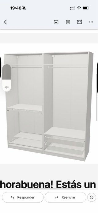 Vestidor modular blanco Ikea