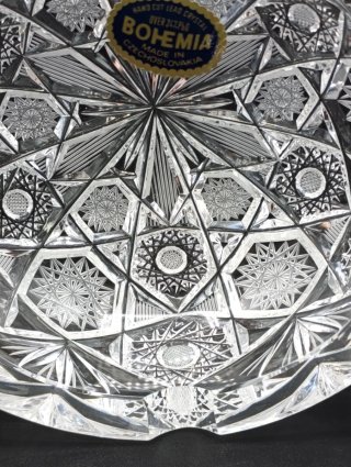 Cenicero cristal tallado Bohemia