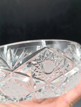 Cenicero cristal tallado Bohemia