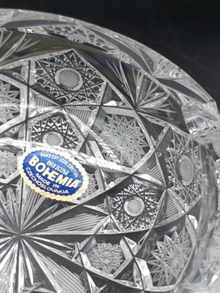Cenicero cristal tallado Bohemia