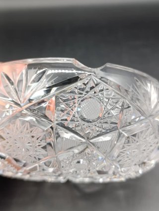 Cenicero cristal tallado Bohemia