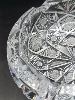 Cenicero cristal tallado Bohemia
