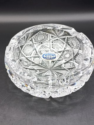 Cenicero cristal tallado Bohemia