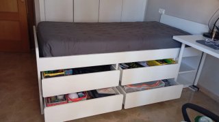 Cama junior infantil con cajones