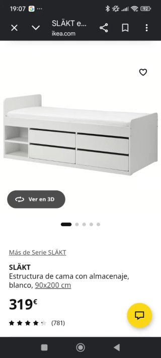 Cama junior infantil con cajones