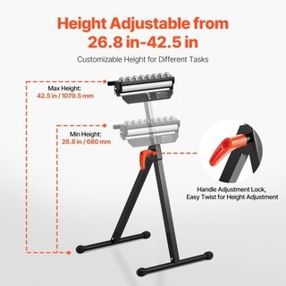 Supporto a rulli, capacità di carico 136 kg (300 l