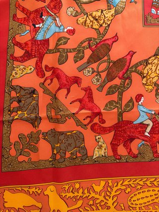 Pañuelo Seda Hermes Early America