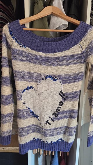 Jersey Desigual Corazón Ti Amo Lentejuelas