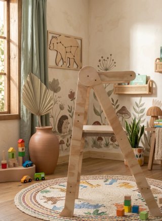 Torre Montessori pieghevole in legno regolabile nuova