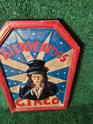 Cuadro Bienvenidos Circo Hombre Sombrero