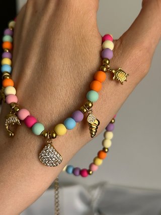 Collana donna estiva in acciaio inox