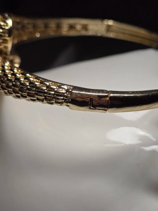 Bracciale placcato oro 18kt con cristalli blu