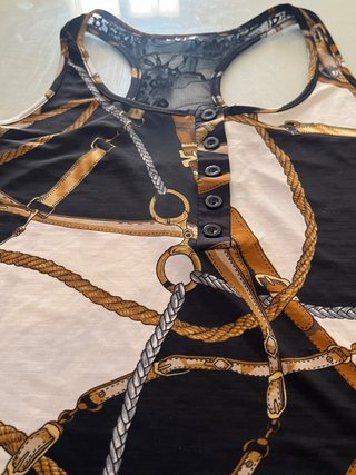 Top Tirantes Encaje Estampado Talla M