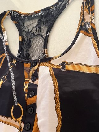 Top Tirantes Encaje Estampado Talla M
