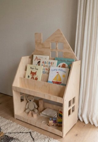Estanteria montessori niños libreria de madera NEW