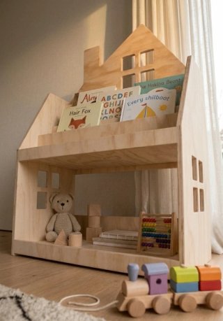 Estanteria montessori niños libreria de madera NEW