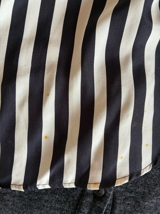Camisa Zara Rayas Blanco y Negro Talla S