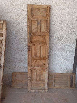 Puerta antigua madera cuarterones 210x52cm