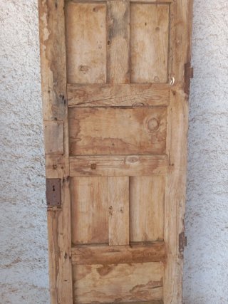 Puerta antigua madera cuarterones 210x52cm
