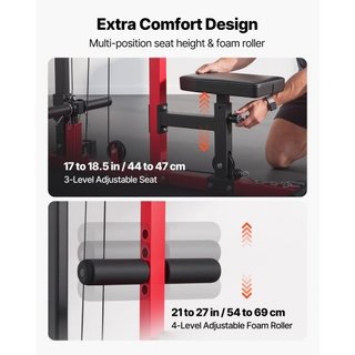 Lat Machine, vogatore 2 in 1 con cavo, cavo