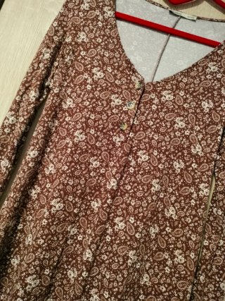 Vestido Pull&Bear estampado retro vintage oversize
