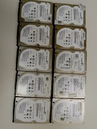 Lote 10 discos 2.5" Seagate 250 GB hdd