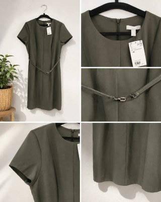 Vestido H&M Verde Oliva | Talla 46