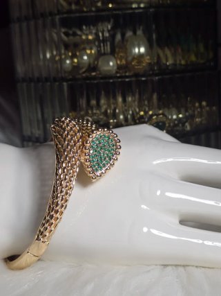 Bracciale placcato oro 18k con cristalli