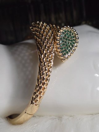 Bracciale placcato oro 18k con cristalli