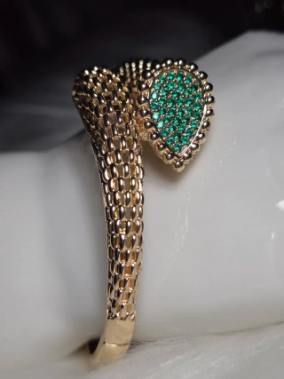 Bracciale placcato oro 18k con cristalli