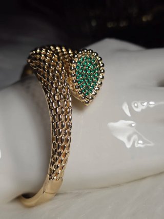 Bracciale placcato oro 18k con cristalli