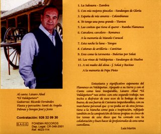 CD Flamenco Lázaro Abad El Valdepeñero