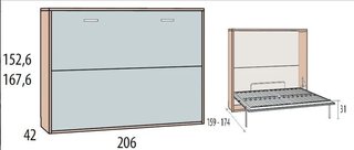 CAMA ABATIBLE MATRIMONIO WIN 135X190