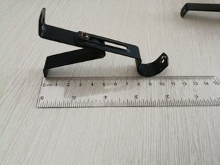 2 Soportes Cortina Metal Negro