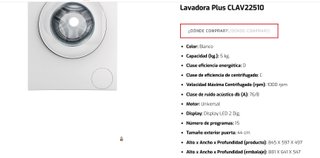Lavadora Corberó Blanca