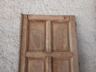 Puerta antigua madera maciza cuarterones 205x58cm