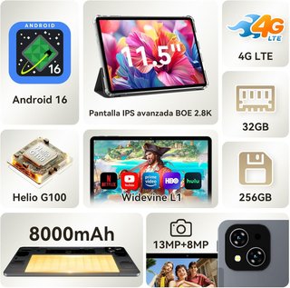 Tablet Android 16 2.8K QHD+ con Teclado PRECINTADA