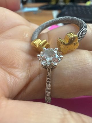 Anillo Tous Mesh Dorada y Plateada