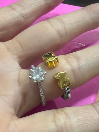 Anillo Tous Mesh Dorada y Plateada