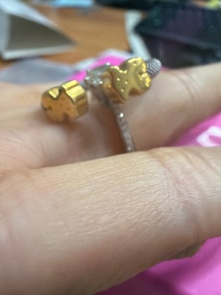 Anillo Tous Mesh Dorada y Plateada