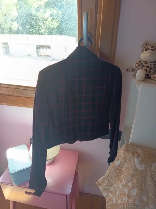 Chaqueta corta cuadros Morgan Talla XS