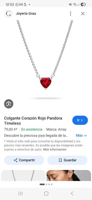 Collar Pandora Corazón Rojo