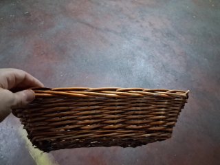 Cesta Mimbre Rectangular con Asas