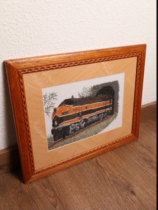 Cuadro Punto de Cruz Tren