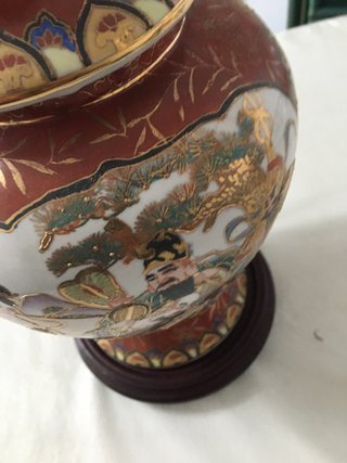 Jarrón Chino Porcelana Decorado. NO SE ENVIA