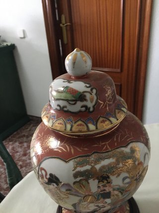Jarrón Chino Porcelana Decorado. NO SE ENVIA