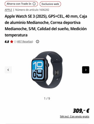 Apple Watch SE  GPS+Celular 40mm