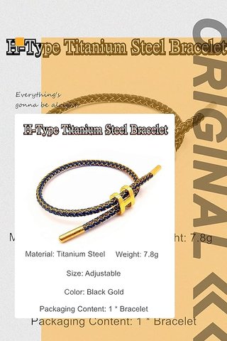 Pulsera GAUEIOUR H Acero Titanio Negra Dorada