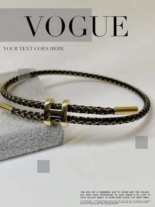 Pulsera GAUEIOUR H Acero Titanio Negra Dorada